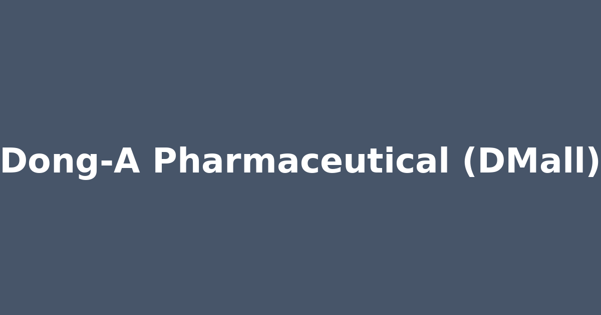 Dong-A Pharmaceutical (DMall)